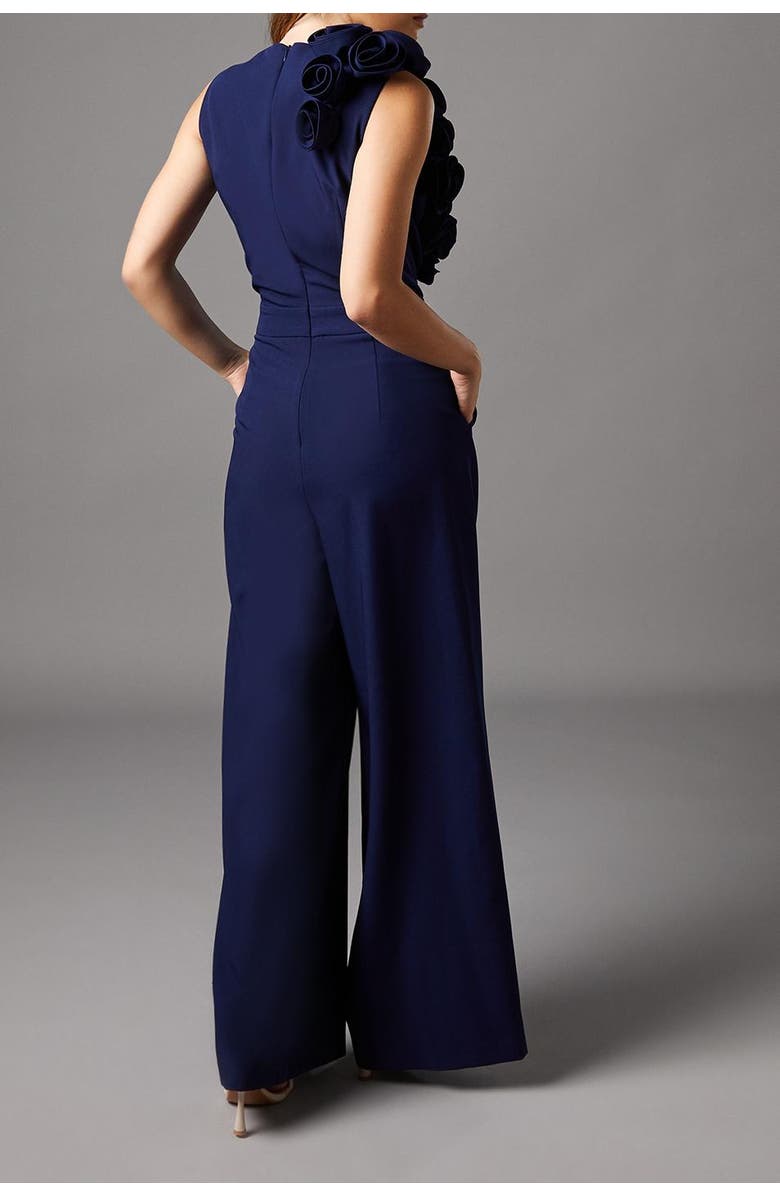 Coast Corsage Detail Pleated Jumpsuit, Alternate, color, Navy