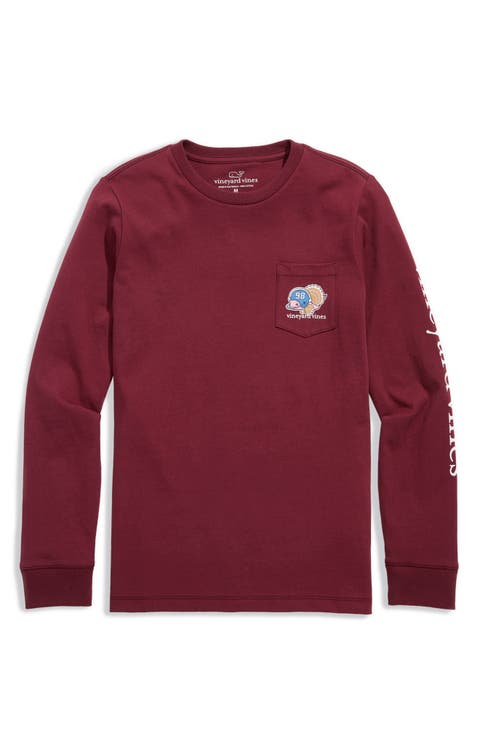 Kids' Football Turkey Long Sleeve Cotton Graphic T-Shirt (Toddler, Little Kid & Big Kid)