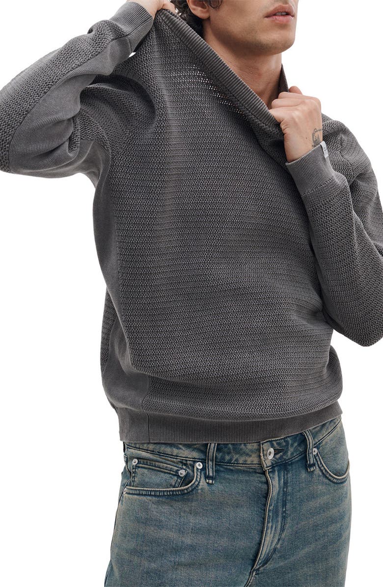 rag & bone Caden Washed Cotton Blend Sweater, Alternate, color, 