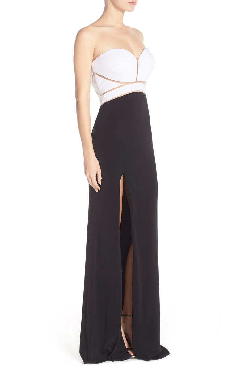 Abbi Vonn Illusion Jersey Gown, Alternate, color, 