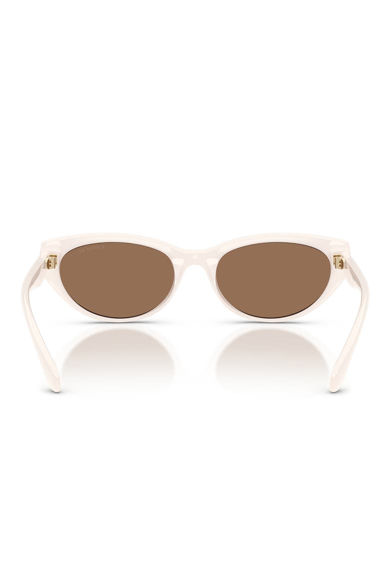 55mm Pillow Sunglasses, Alternate, color, MILKY CLOUD / BROWN SOLID