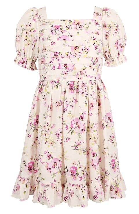 Kids' Floral Pintuck Dress (Big Kid)