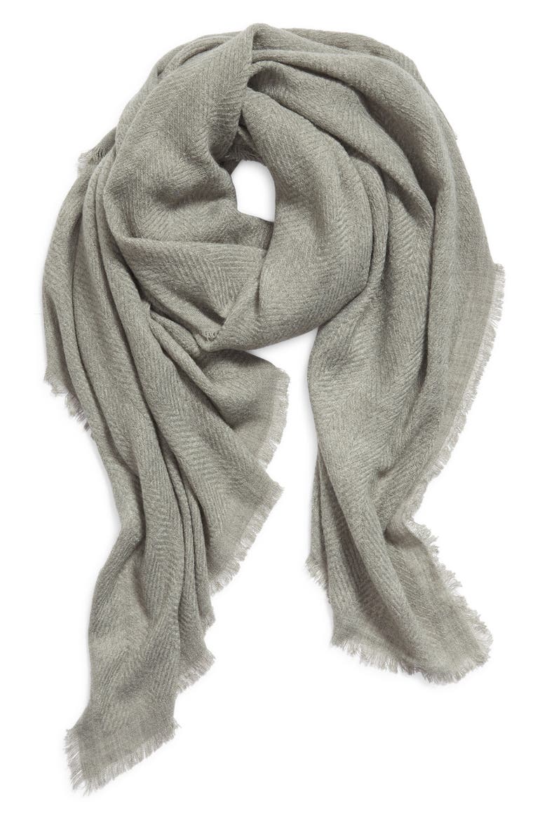 Herringbone Burlap Scarf, Alternate, color, GREY LIGHT HEATHER
