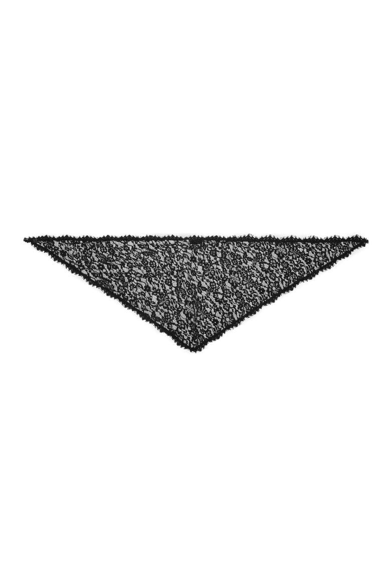 Kadia Lace Head Scarf, Alternate, color, Black