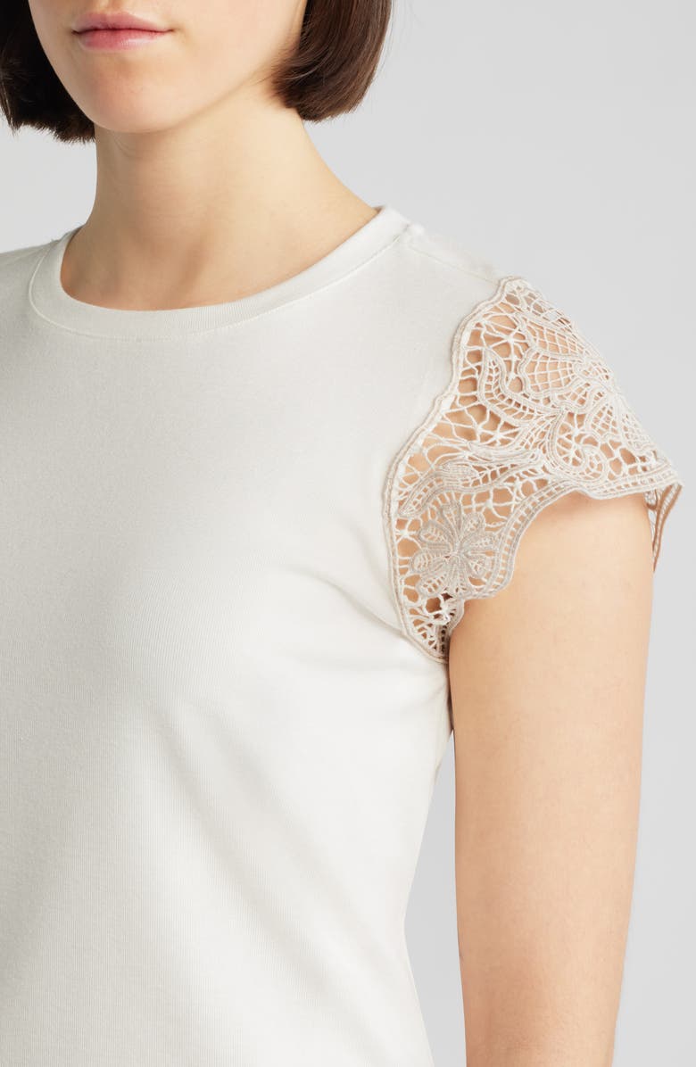 Wit & Wisdom Crochet Knit Top, Alternate, color, 