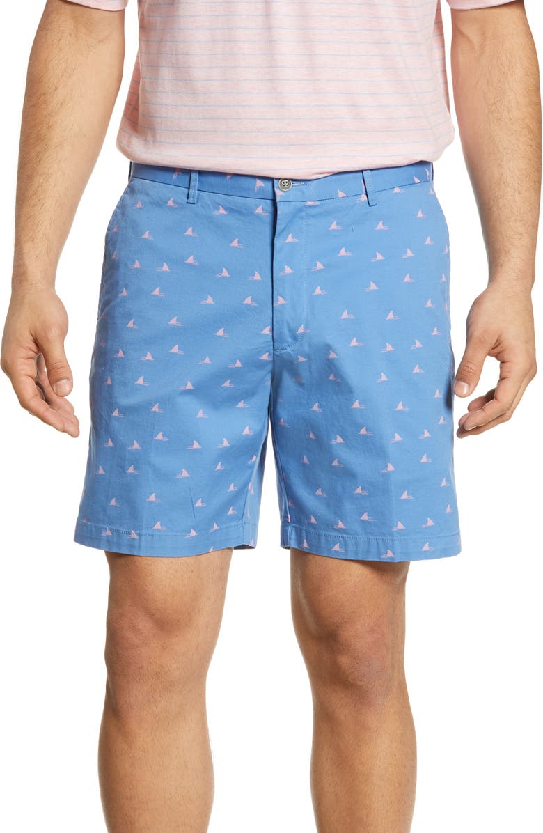Peter Millar Shark Print Shorts, Main, color,