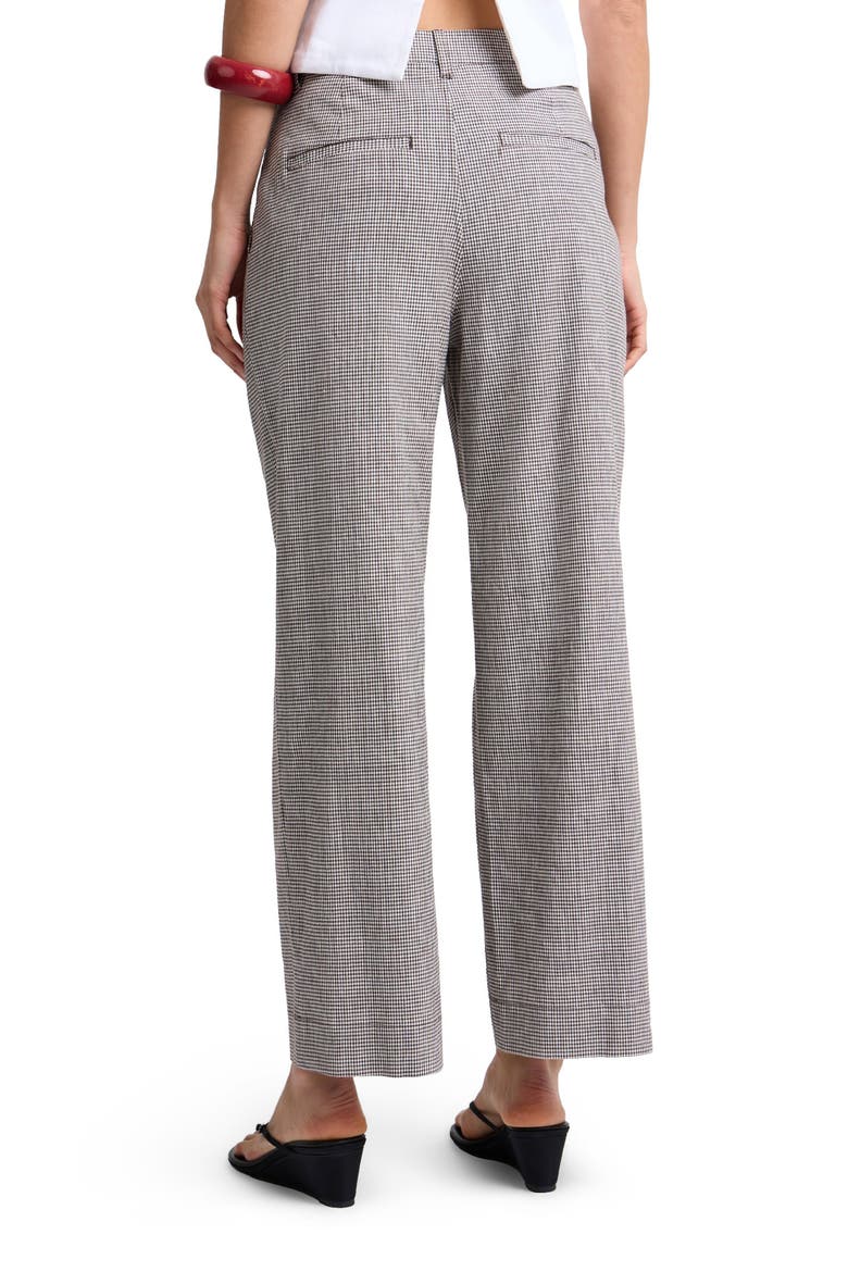 Straight Leg Pant, Alternate, color, Brown/White