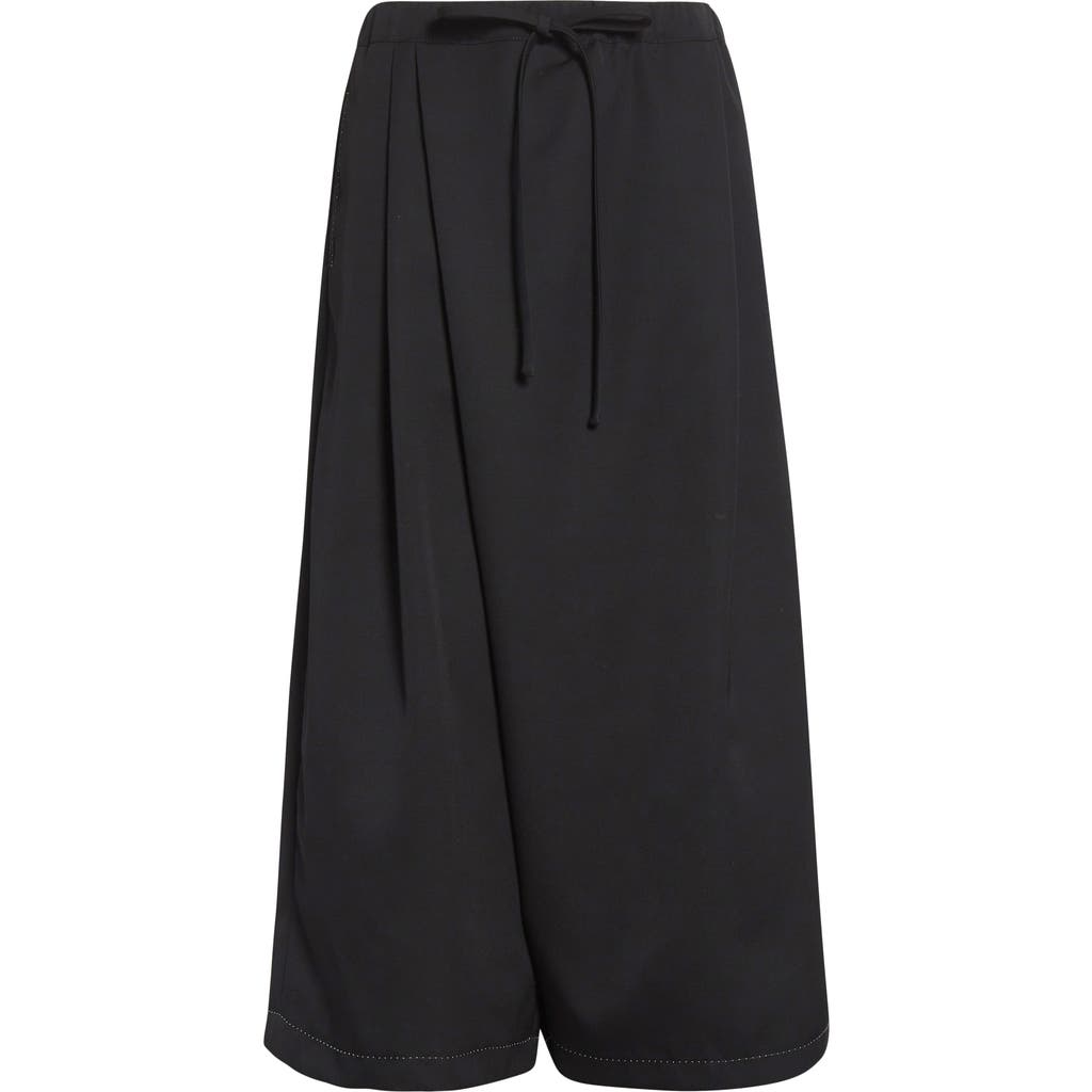 Marni Batavia Virgin Wool Oversize Crop Pants In Black