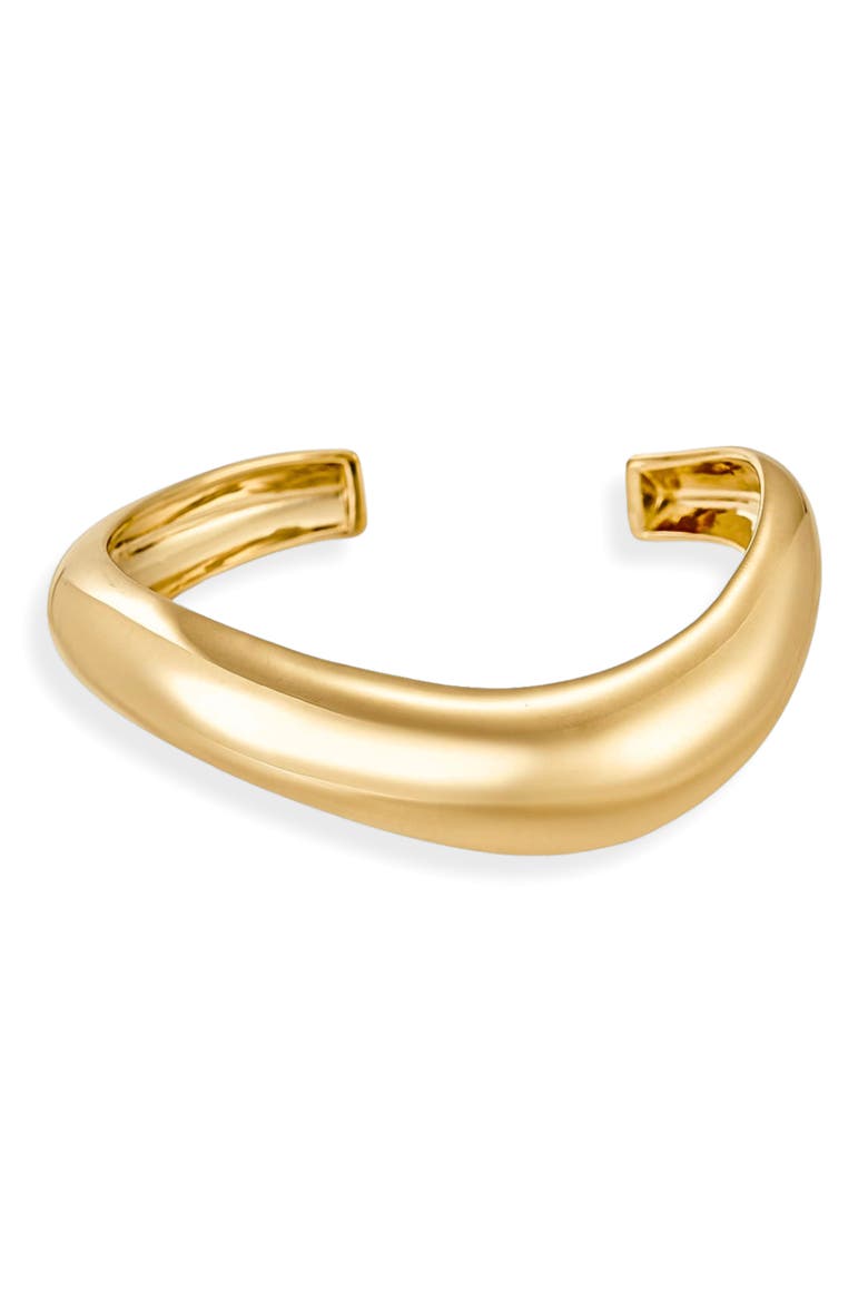 Giselle Domed Cuff Bracelet, Main, color, GOLD