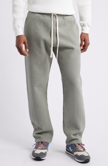 STANDARD ISSUE Sashiko Puckered Drawstring Slacker Pants