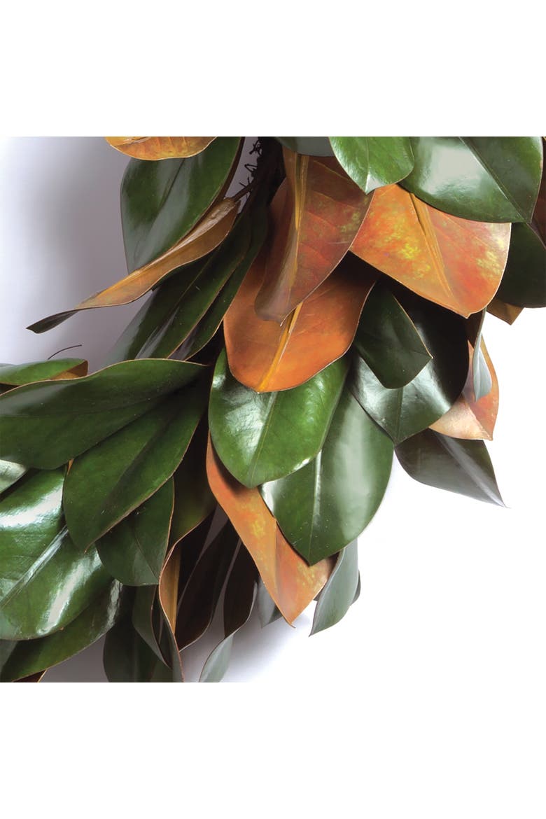 Grand Magnolia Leaf Wreath 24", Alternate, color, Green