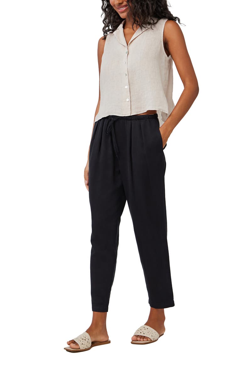 Bella Dahl Lina Pleated Drawstring Ankle Pants, Alternate, color, 