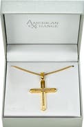 AMERICAN EXCHANGE Men's Pavé Crystal Cross Pendant Necklace