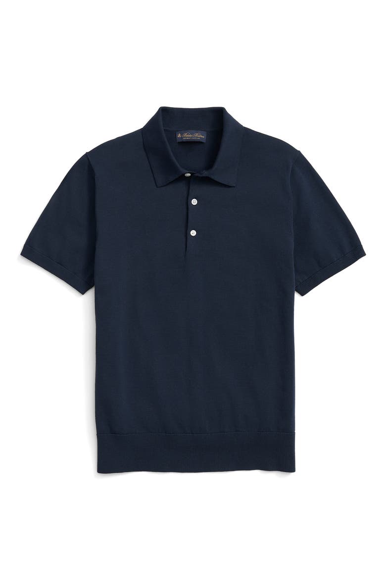 Supima® Cotton Polo Sweater, Main, color, NAVY BLAZER