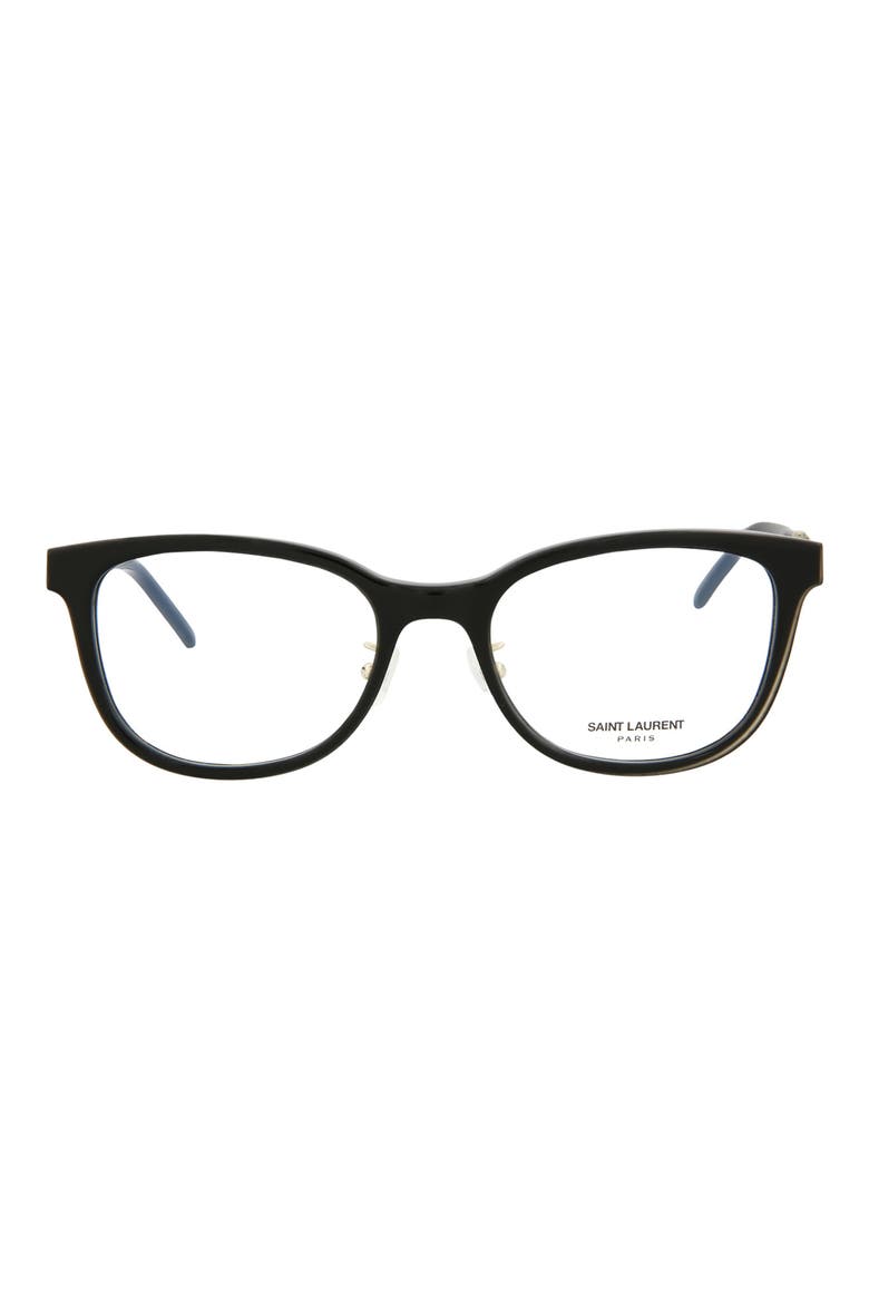 Novelty 51mm Round Optical Glasses, Main, color, BLACK GOLD TRANSPARENT