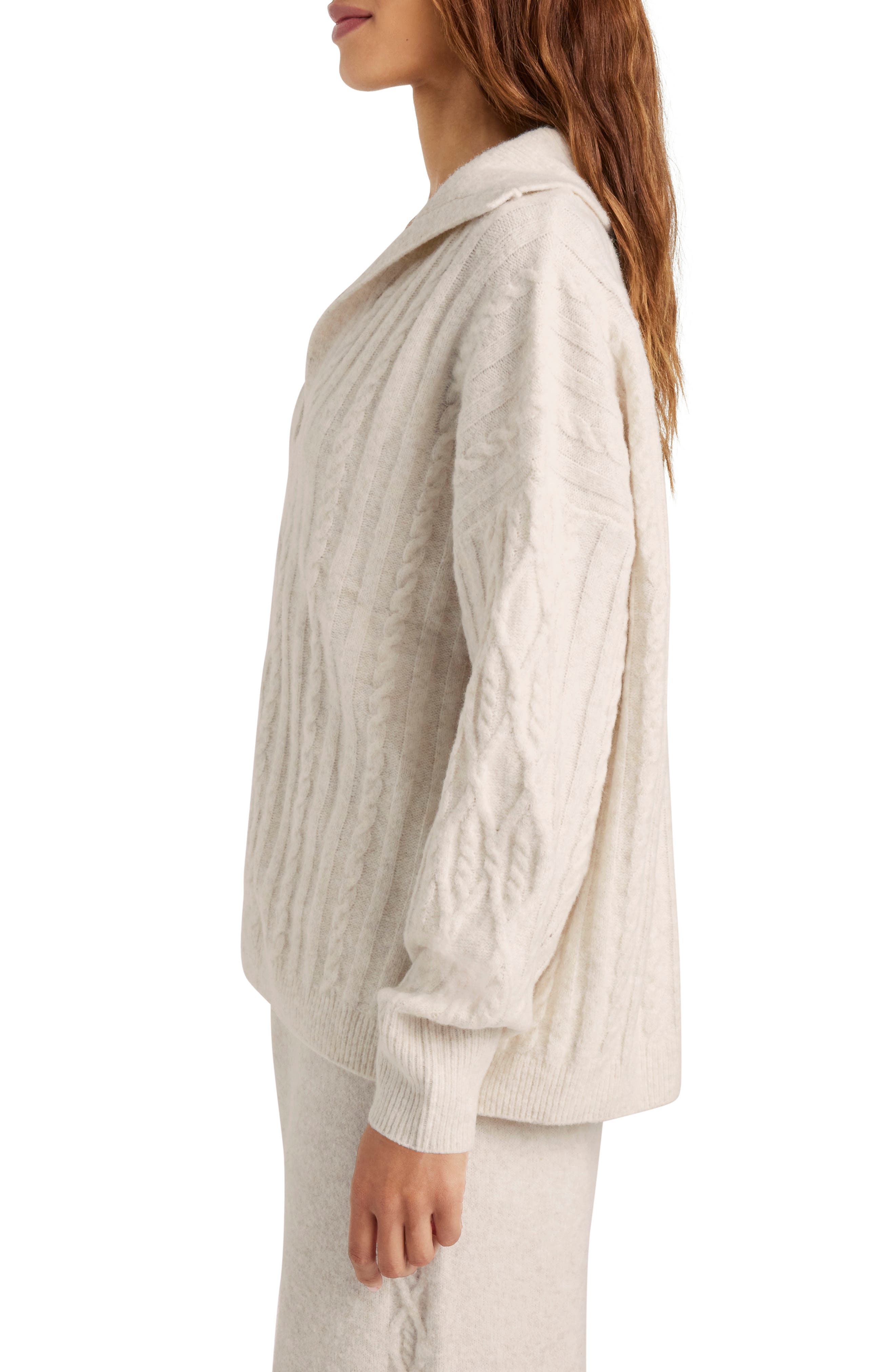 Splendid Stassi Cable Polo Sweater (Women) | Nordstromrack