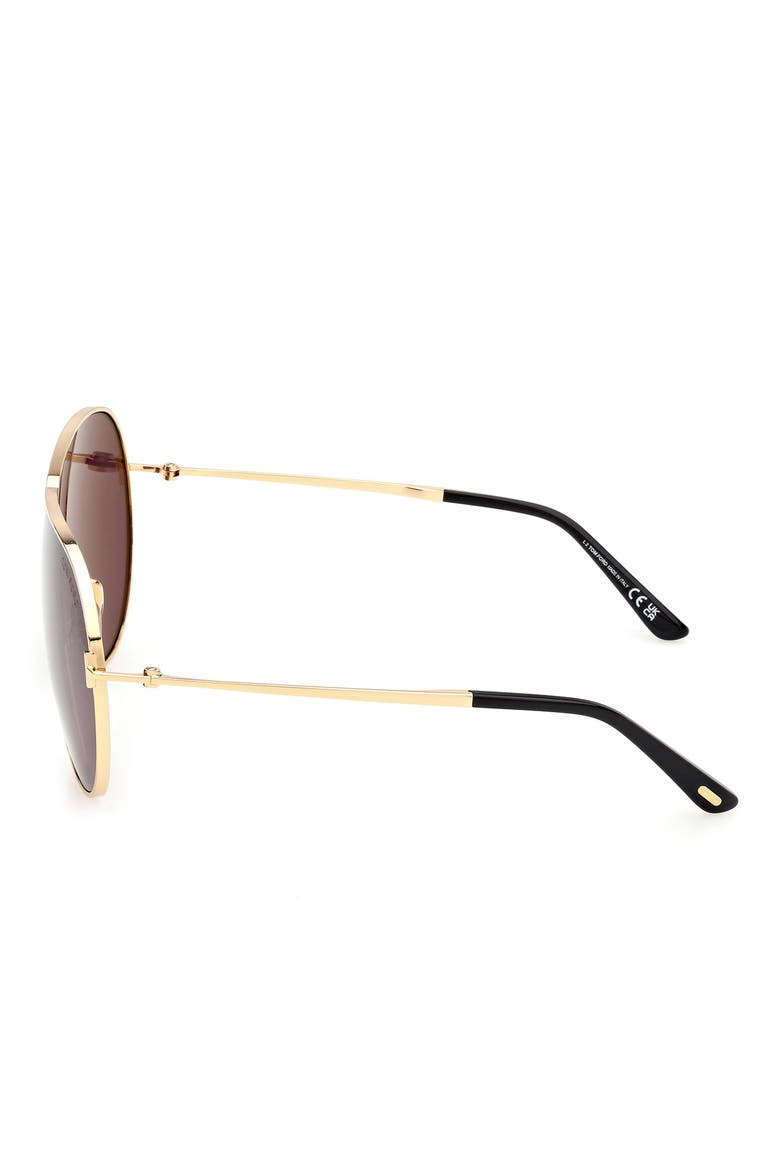 Keating 71mm Oversize Pilot Sunglasses, Alternate, color, SHINY DEEP GOLD / SMOKE