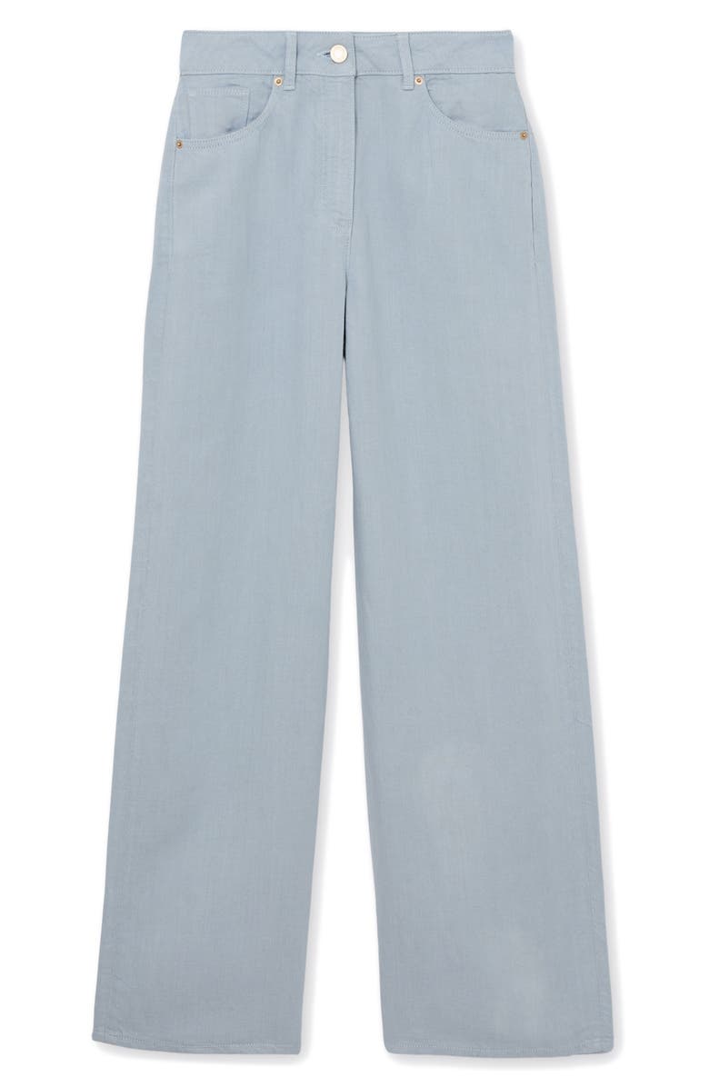 Reiss Carmen High Waist Wide Leg Pants, Alternate, color, Blue