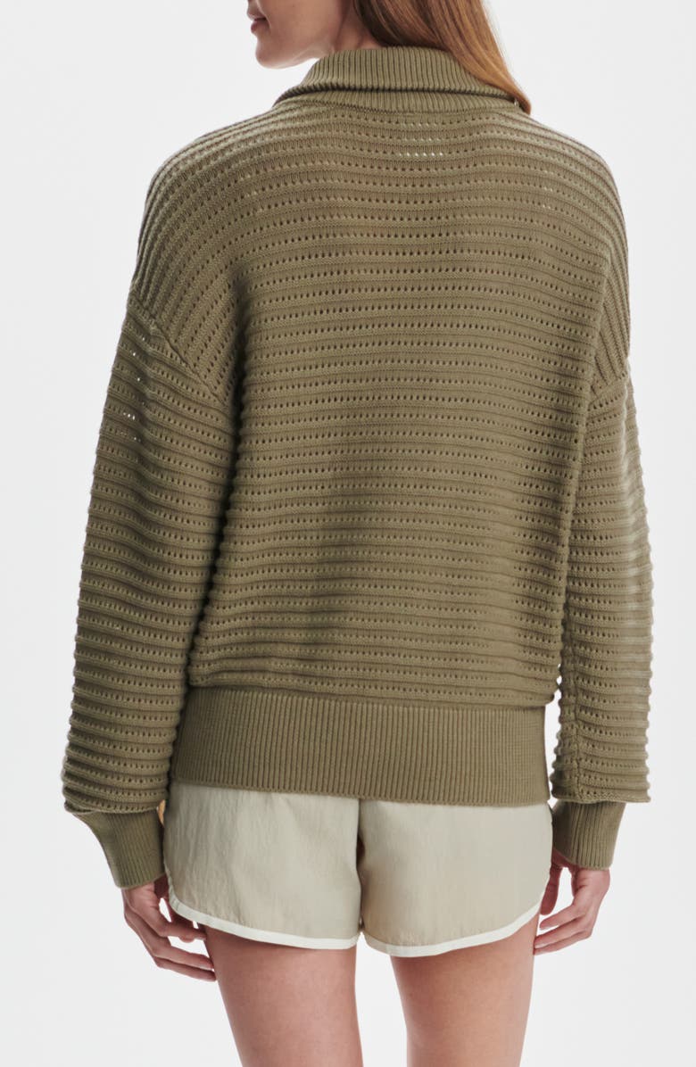 Tara Pointelle Half Zip Sweater