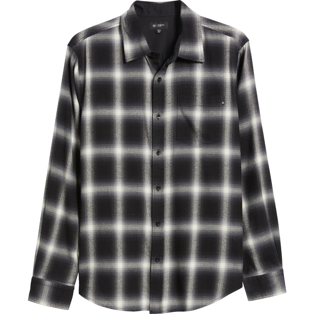 Ag Aiden Plaid Button-up Shirt In Brushed Check Plaid Grey Multi