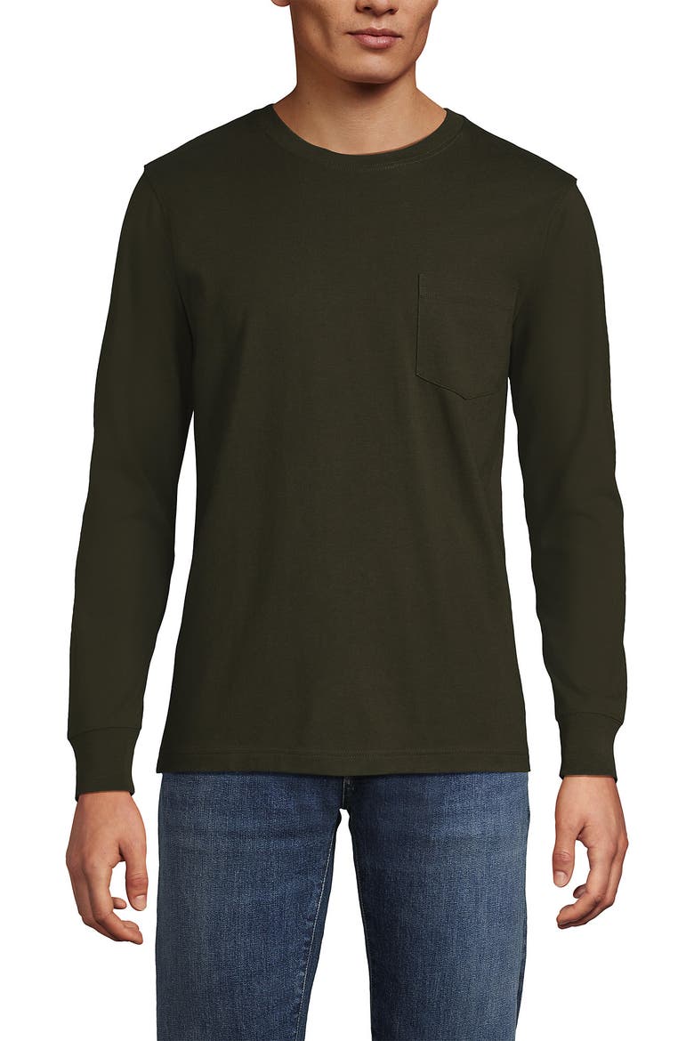 Super-T Long Sleeve T-Shirt with Pocket, Main, color, Havana Brown