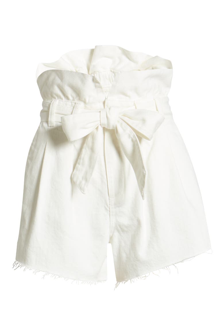 Paperbag Waist Belted Shorts, Alternate, color, HEAD IN THE CLOUDS