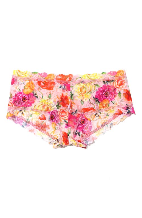 Hanky Panky Print Lace Boyshorts In Bring Me Flowers