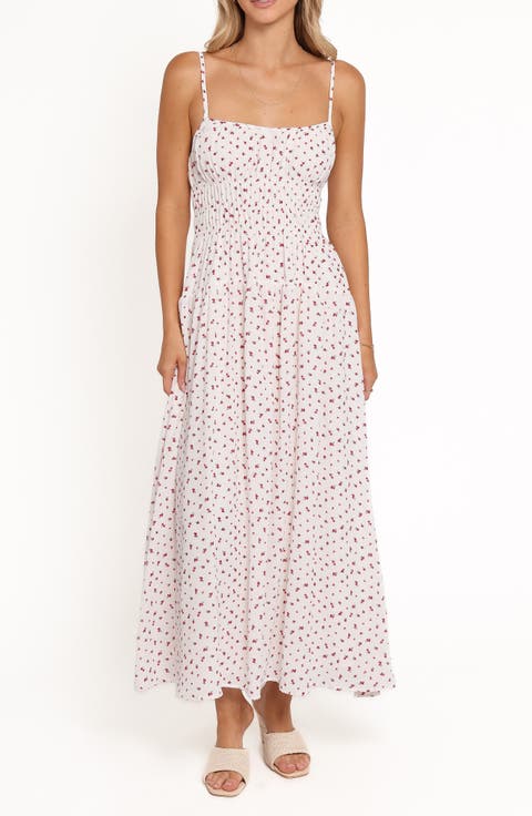 Brittany Ditsy Floral Smocked Maxi Dress