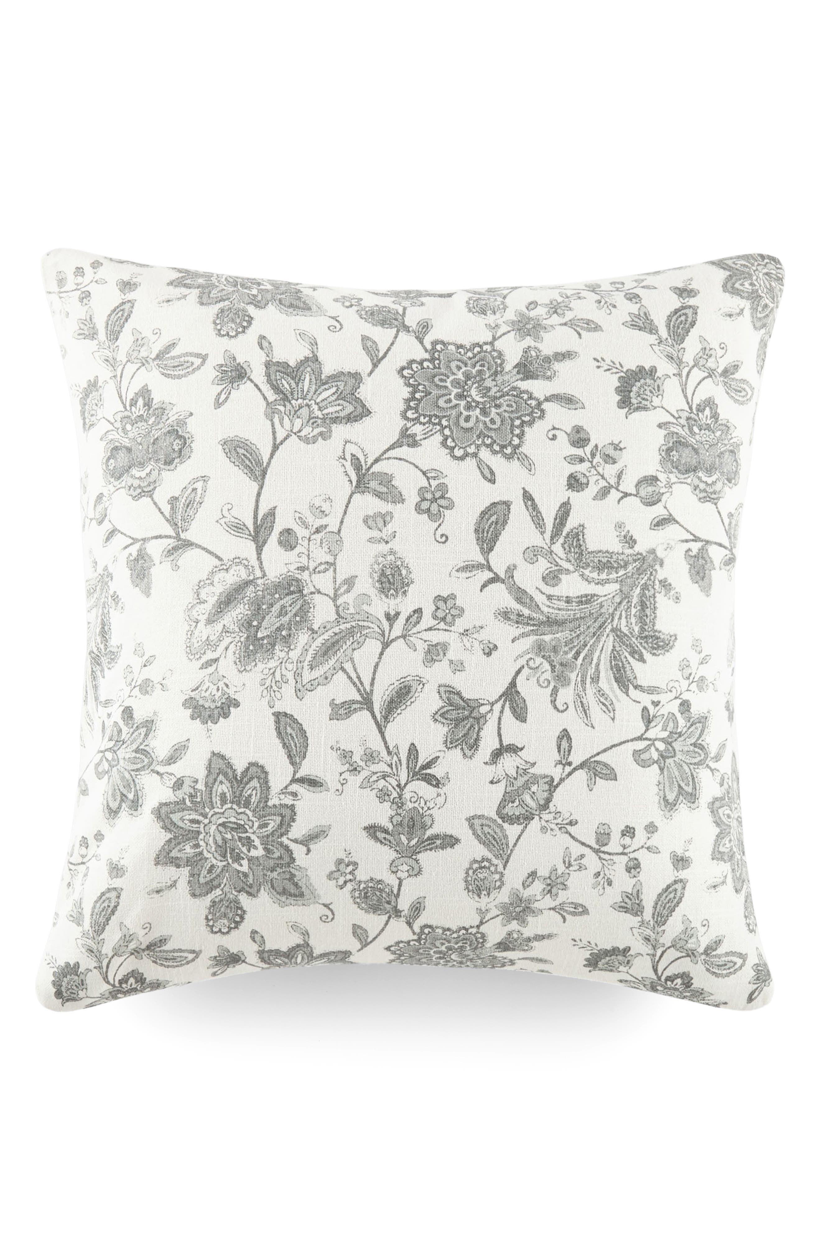 HOMESPUN Jacobean Floral Cotton Throw Pillow