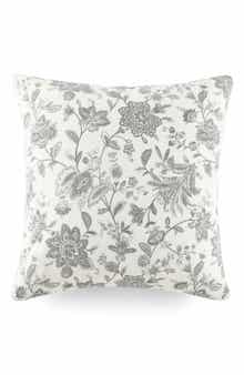 HOMESPUN Jacobean Floral Cotton Throw Pillow
