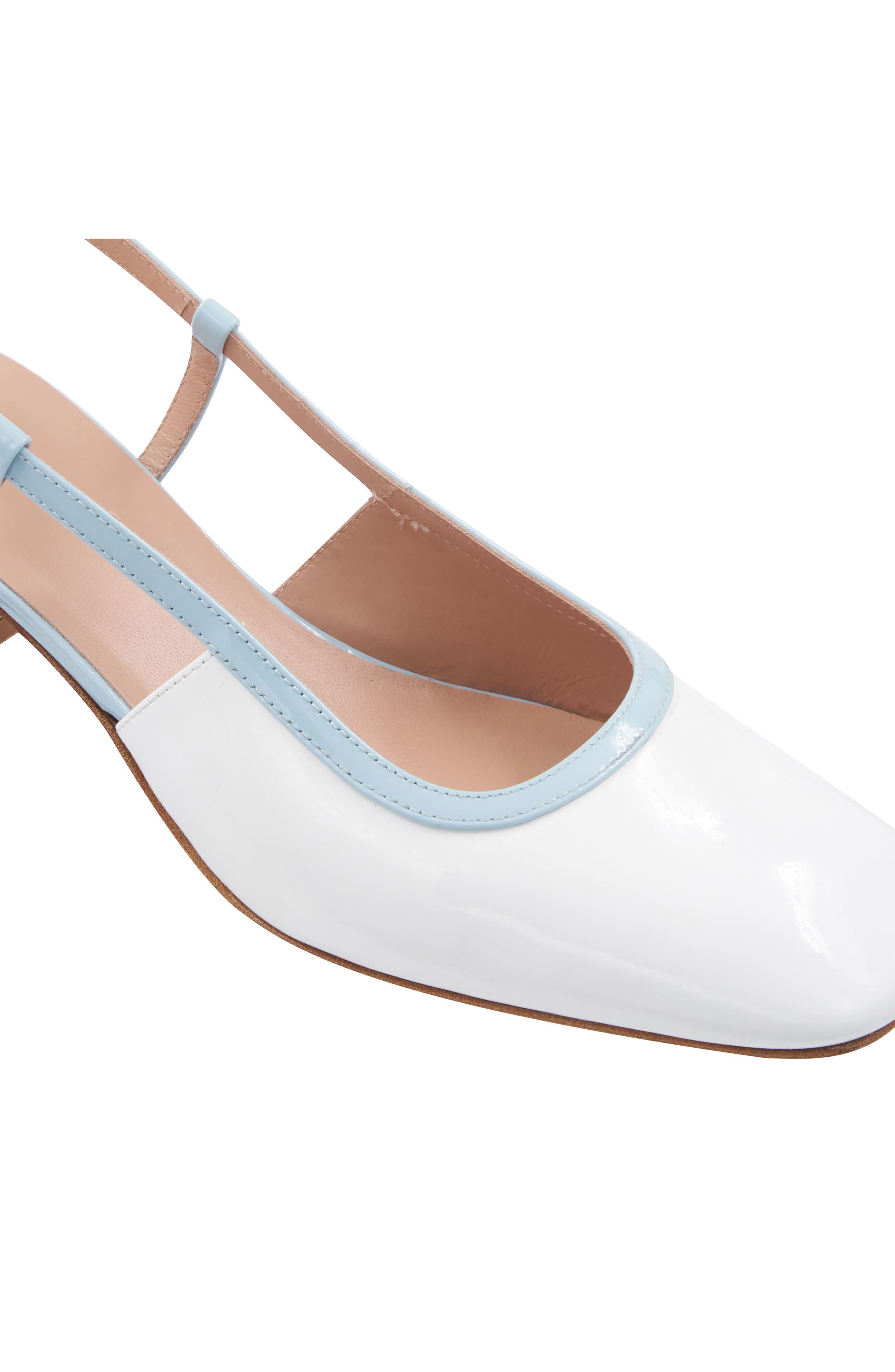 Bruno Magli Tasa Square Toe Slingback Pump, Alternate, color, Blue/ Light Blue Patent