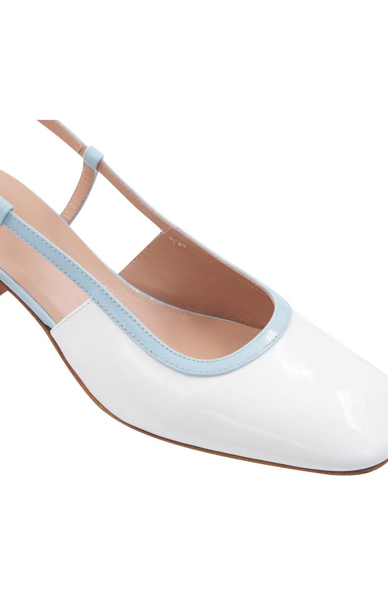 Bruno Magli Tasa Square Toe Slingback Pump, Alternate, color, Blue/ Light Blue Patent
