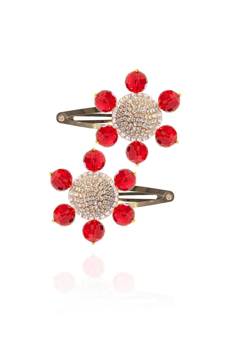 Jolie Barrette - Pair, Main, color, Amaranth Red