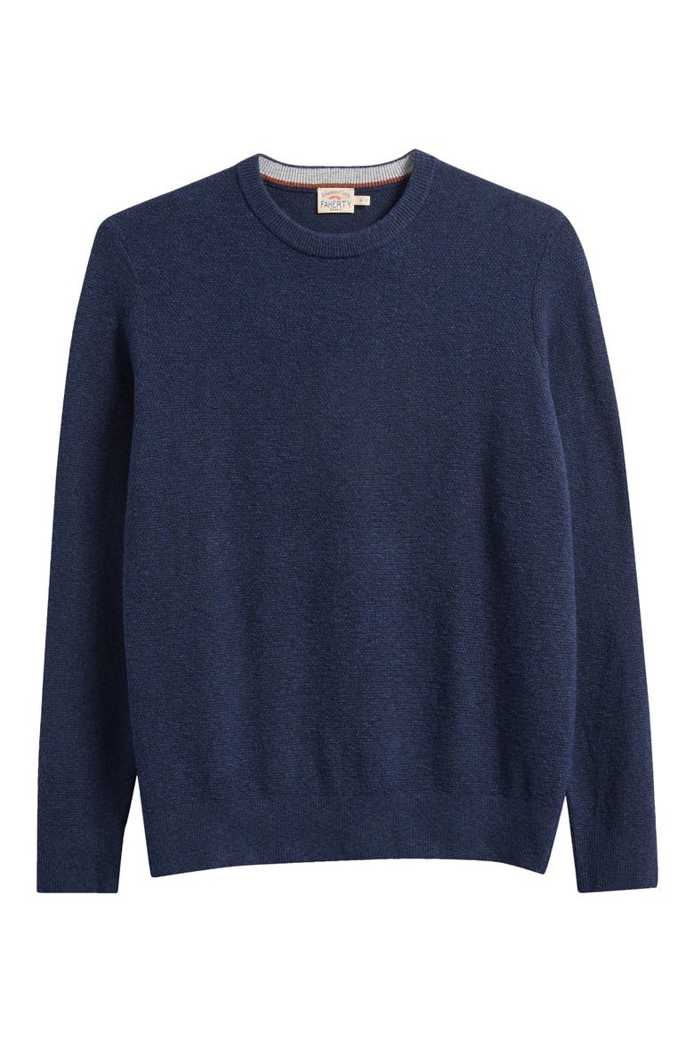 Jackson Organic Cotton Blend Sweater, Alternate, color, NAVY HEATHER