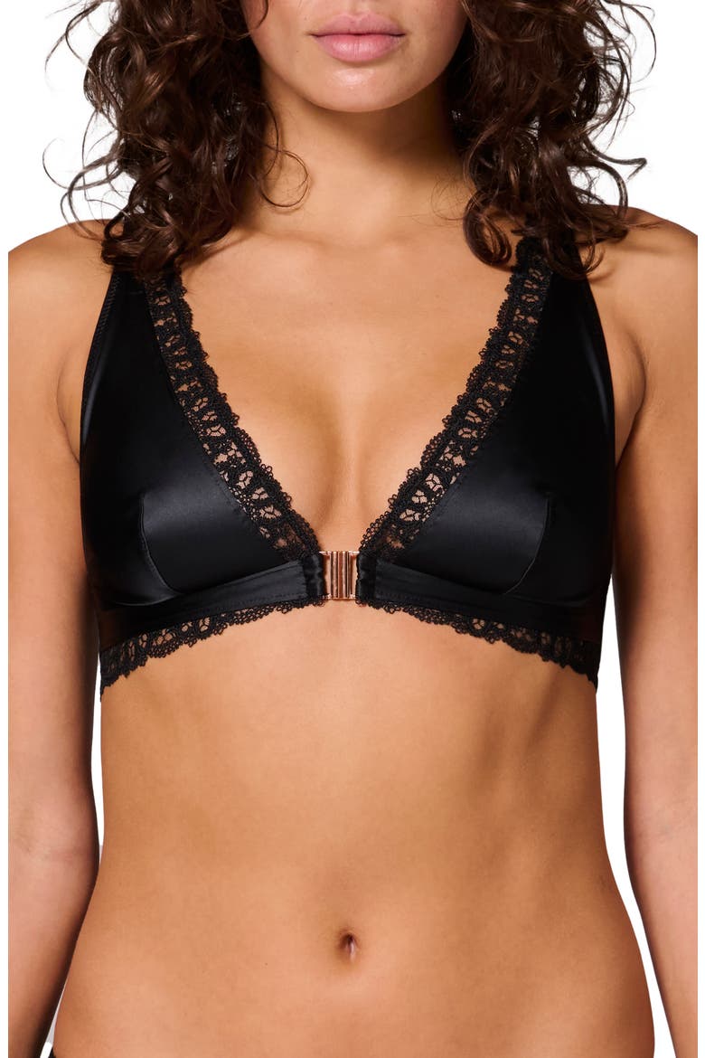 Symphonie Triangle Bralette, Alternate, color, BLACK