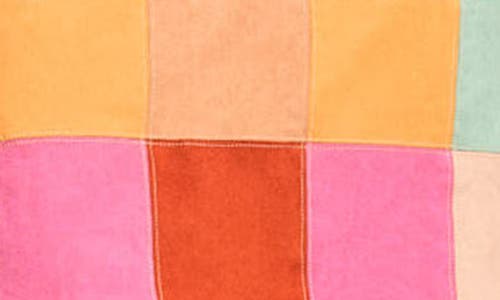 Isaac Mizrahi New York Multicolor Patchwork Skirt In Pink Multi
