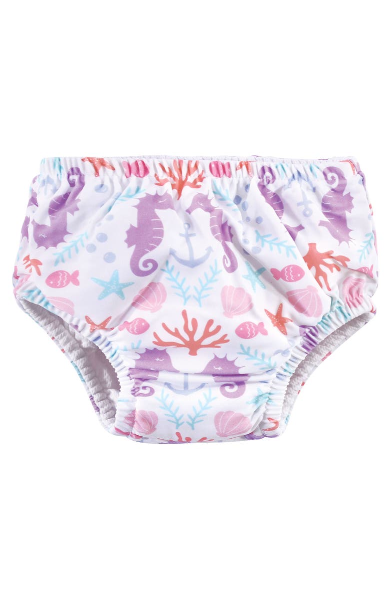 Hudson Baby Pool-Ready Diaper Bottoms, Alternate, color, Sea Shells