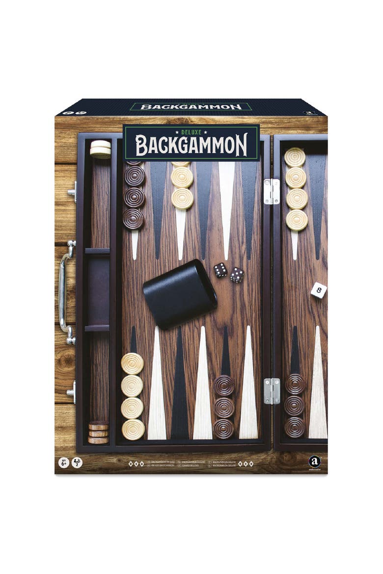 Craftsman Deluxe Wood Backgammon Game Set, Main, color, Multicolored