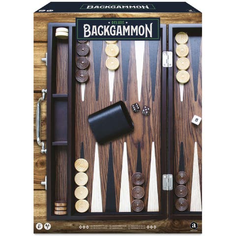 Craftsman Deluxe Wood Backgammon Game Set
