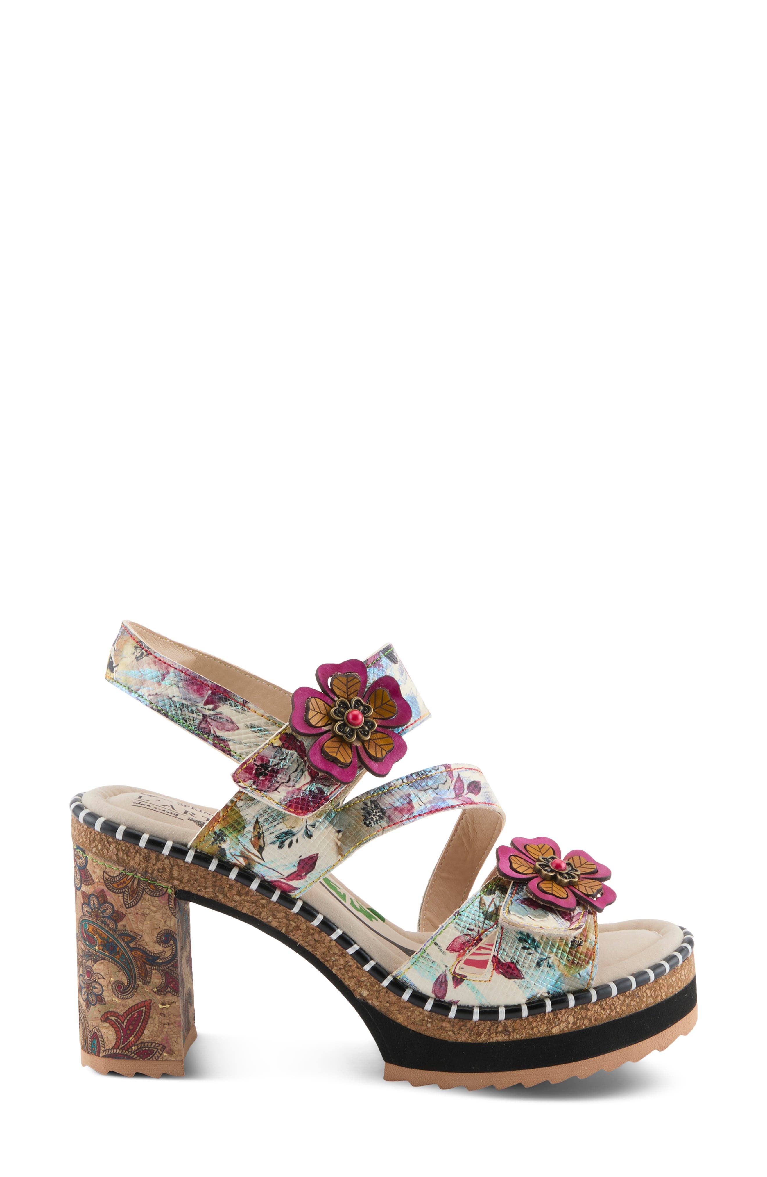 L'Artiste by Spring Step Escapartist Slingback Platform Sandal, Alternate, color, Plum Multi