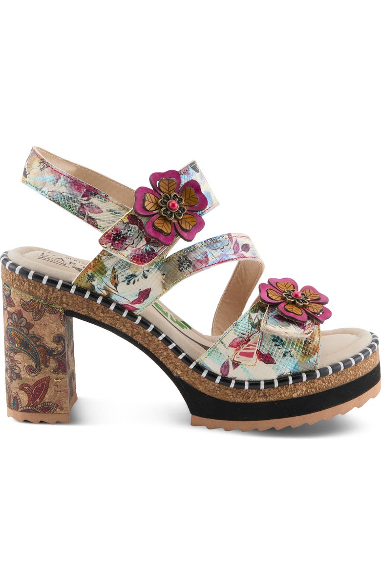 L'Artiste by Spring Step Escapartist Slingback Platform Sandal, Alternate, color, Plum Multi