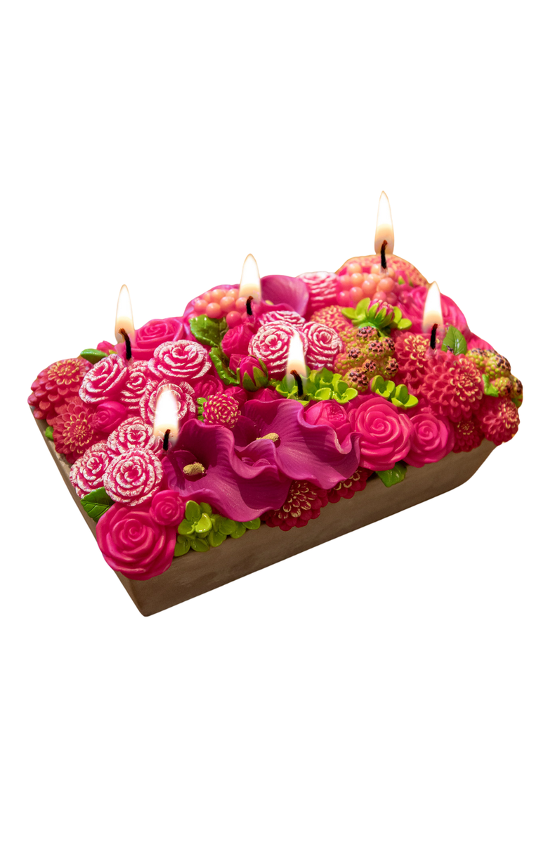 Southlake gifts Floral Fusion Flower Arrangement Candle, Alternate, color, Pink Floral