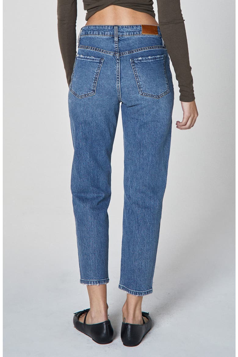 Debbie Express High Waist Slim Tapered Ankle Jeans, Alternate, color, MEDIUM BLUE