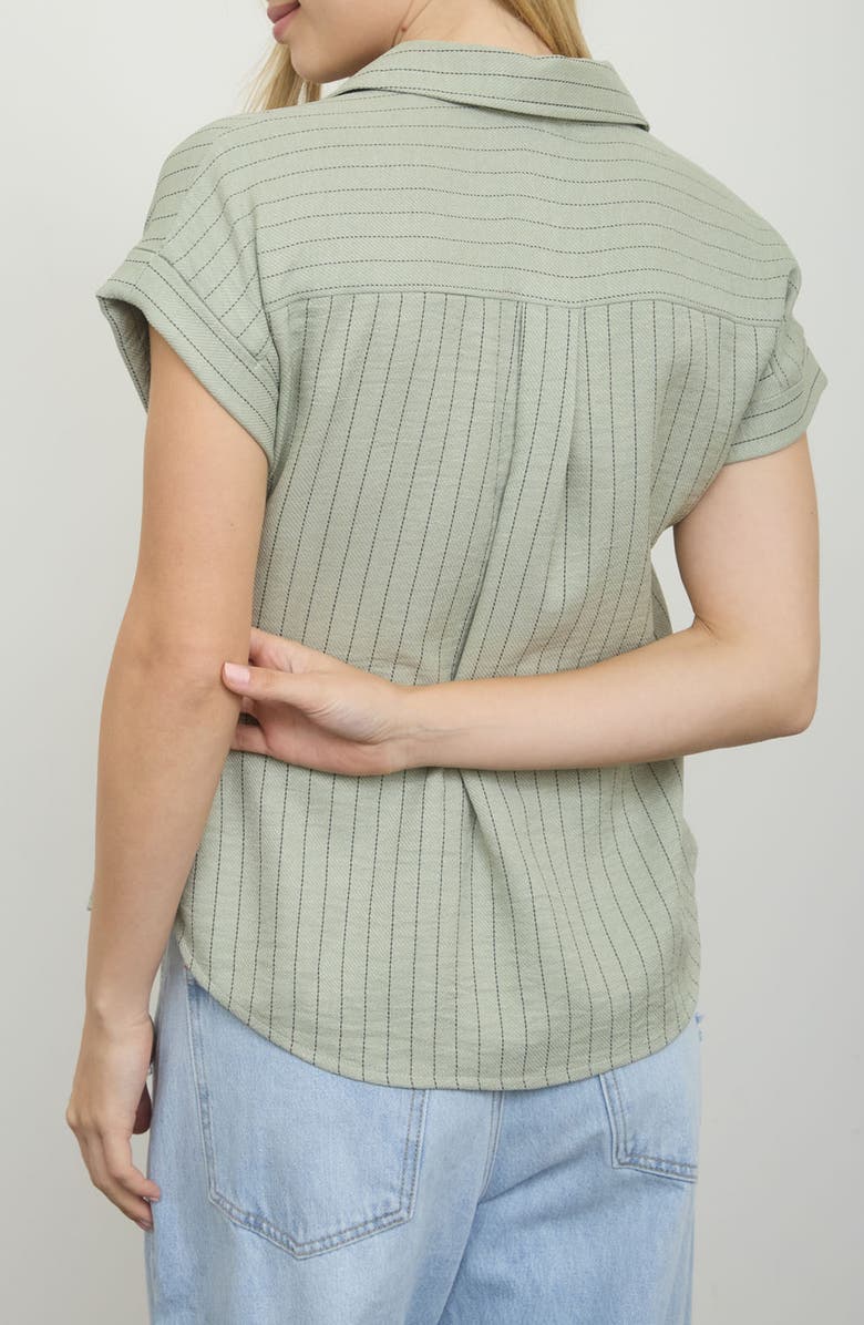 Blu Pepper Stripe Pocket Shirt, Alternate, color, Light Olive