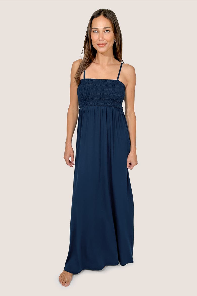 montecito black print maxi dress JJwinks Women's Bra-Free Smocked - Blue Size (INDIA/UK):8 AMUR Galilea Ruched Dress colour:white Santafemibarrio stretch poplin