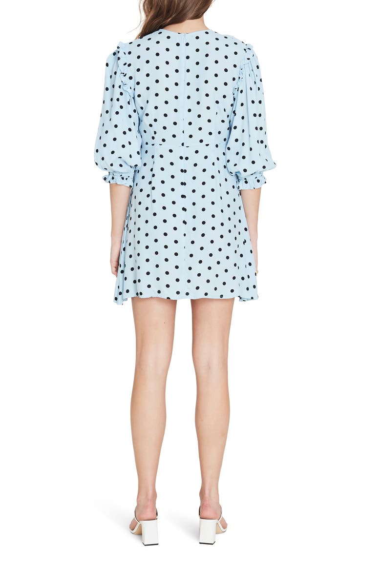 Edwina Polka Dot Minidress, Alternate, color, SYLVE DOT PRINT - BLUE