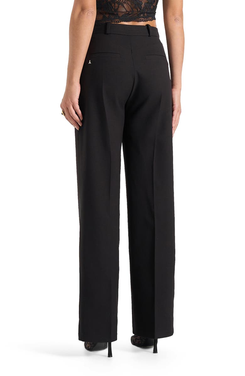 Manière De Voir Doria Tailored Trousers With Waistband Detail, Alternate, color, Black
