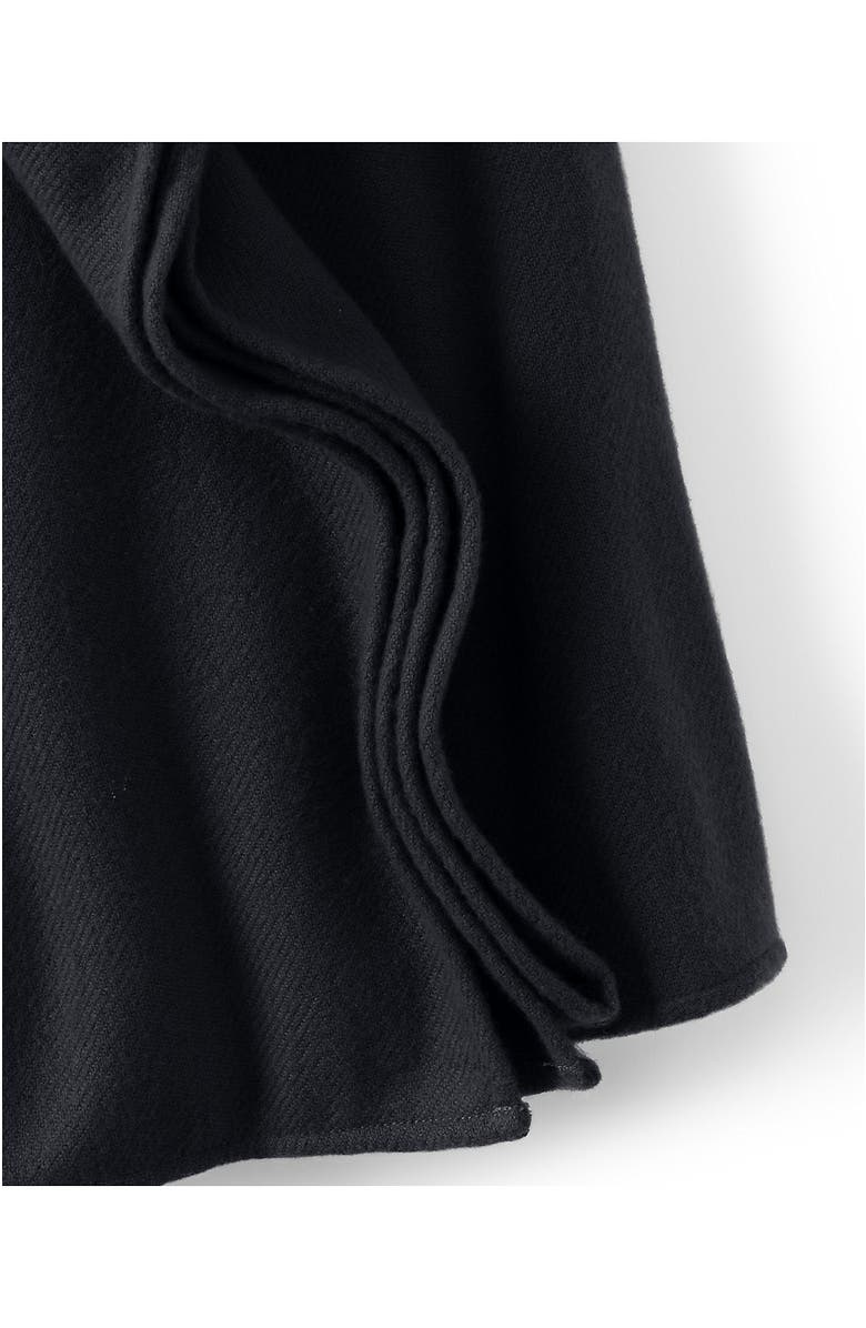 Lands' End CashTouch Shawl Wrap, Alternate, color, Black