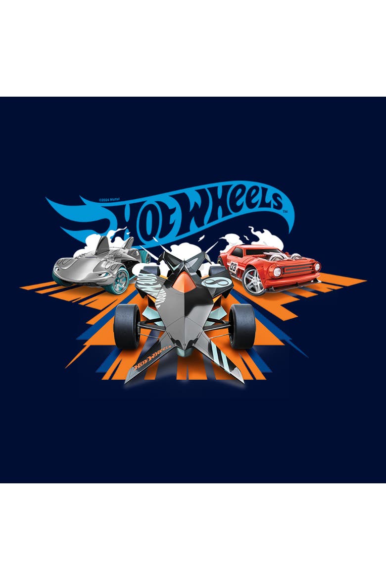 Boys Hot Wheels Bad to the Blade Race T Shirt, Alternate, color, Navy Blue