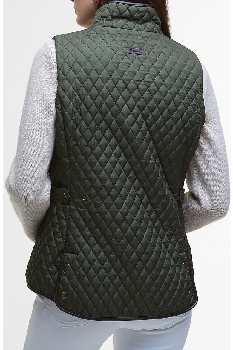 Dahlia Water Resistant Quilted Vest, Alternate, color, OLIVE
